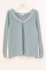 画像1: axes femme / 後ろレースニットトップス M グリーン O-26-06-29-018-AX-TO-OW-OS (1)