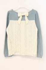 画像2: axes femme / 後ろレースニットトップス M グリーン O-26-06-29-018-AX-TO-OW-OS (2)
