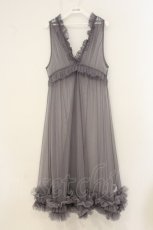 画像1: axes femme / レイヤード用チュールワンピース F ブルーグレー O-26-06-29-003-AX-OP-OW-OS (1)