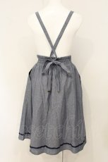 画像3: axes femme / miffy/刺繍サス付きスカート F ブルー O-26-06-29-028-AX-SK-OW-OS (3)
