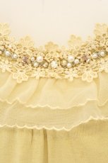 画像2: axes femme / 花モチーフ肩デザインタンク M イエロー O-26-07-01-050-AX-TO-OW-OS (2)