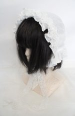 画像1: merry jenny / sugar lace bonnet ボンネット  シロ O-26-07-01-1006-LO-AC-OW-OS (1)