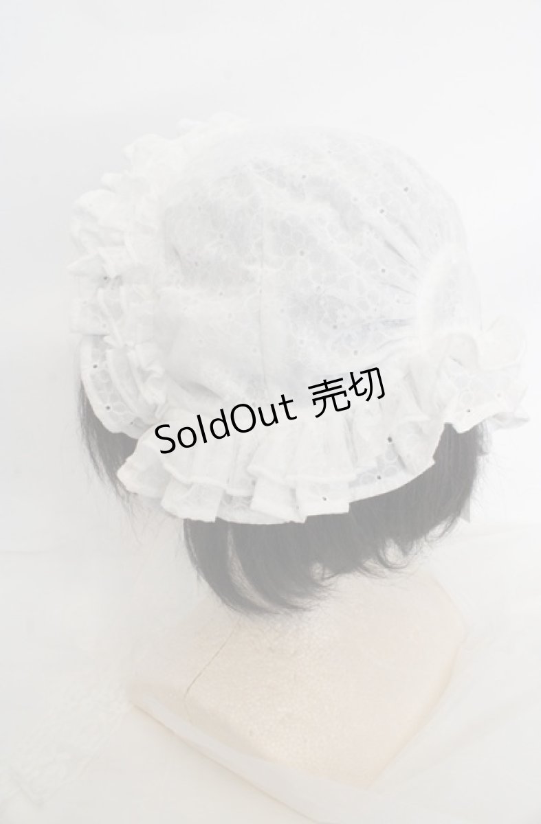 画像2: merry jenny / sugar lace bonnet ボンネット  シロ O-26-07-01-1006-LO-AC-OW-OS (2)
