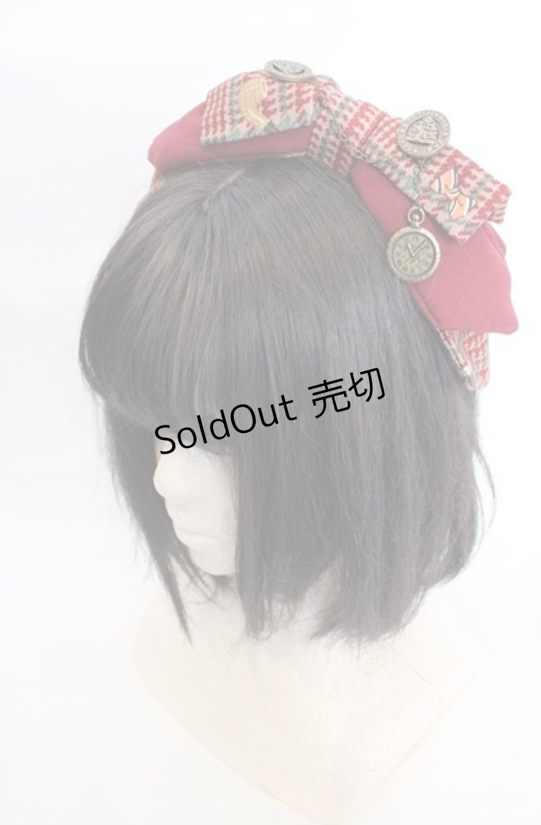 画像1: metamorphose / Tailor`s Bearリボンカチューシャ  えんじ系 O-26-07-01-1016-ME-AC-OW-OS (1)