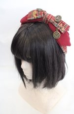 画像1: metamorphose / Tailor`s Bearリボンカチューシャ  えんじ系 O-26-07-01-1016-ME-AC-OW-OS (1)