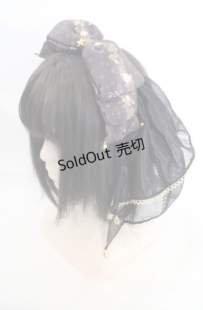 画像1: metamorphose / Star Rose リボンカチューシャ  クロ系 O-26-07-01-1017-ME-AC-OW-OS (1)