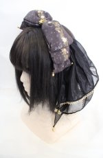 画像1: metamorphose / Star Rose リボンカチューシャ  クロ系 O-26-07-01-1017-ME-AC-OW-OS (1)