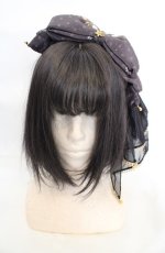 画像2: metamorphose / Star Rose リボンカチューシャ  クロ系 O-26-07-01-1017-ME-AC-OW-OS (2)