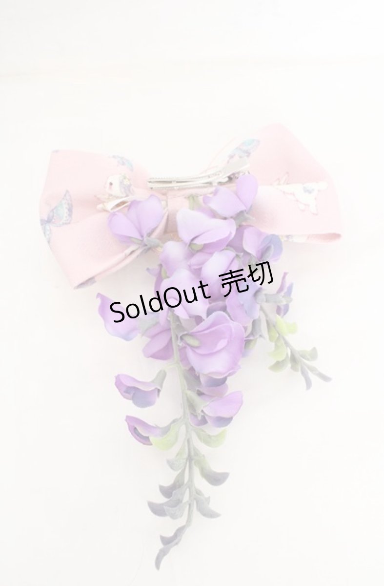 画像2: Royal Princess Alice / 絢爛藤祭り　藤の花リボンクリップ(たまコラボ)  ピンク×藤色 O-26-07-01-1019-LO-AC-OW-OS (2)