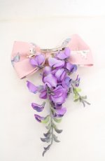 画像2: Royal Princess Alice / 絢爛藤祭り　藤の花リボンクリップ(たまコラボ)  ピンク×藤色 O-26-07-01-1019-LO-AC-OW-OS (2)
