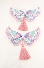 画像1: Royal Princess Alice / 絢爛藤祭り 蝶々クリップ〈2個セット〉(たまコラボ)  ピンク×藤色 O-26-07-01-1021-LO-AC-OW-OS (1)
