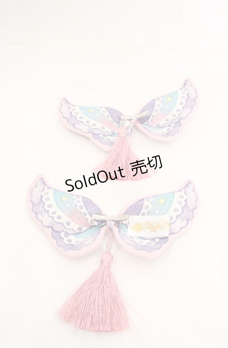 画像2: Royal Princess Alice / 絢爛藤祭り 蝶々クリップ〈2個セット〉(たまコラボ)  ピンク×藤色 O-26-07-01-1021-LO-AC-OW-OS (2)