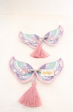 画像2: Royal Princess Alice / 絢爛藤祭り 蝶々クリップ〈2個セット〉(たまコラボ)  ピンク×藤色 O-26-07-01-1021-LO-AC-OW-OS (2)