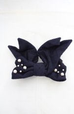 画像1: Angelic Pretty / Dolly Lady Ribbonバレッタ  ネイビー O-26-07-01-1022-AP-AC-OW-OS (1)
