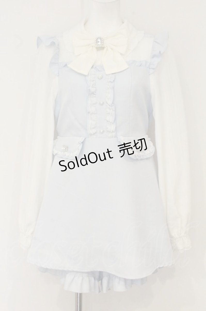 画像1: NOEMIE / シアーチェック切り替えセットアップ  サックス×シロ O-26-07-01-060-LO-OP-IG-OS (1)