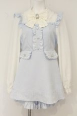 画像1: NOEMIE / シアーチェック切り替えセットアップ  サックス×シロ O-26-07-01-060-LO-OP-IG-OS (1)