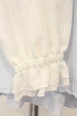 画像3: NOEMIE / シアーチェック切り替えセットアップ  サックス×シロ O-26-07-01-060-LO-OP-IG-OS (3)