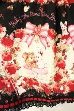 画像3: BABY,THE STARS SHINE BRIGHT / Pomme rouge〜うさぎとりすのりんごの森〜柄ジャンパースカートII  クロ O-26-07-01-062-BA-OP-OW-OS (3)
