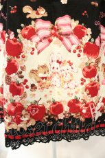 画像4: BABY,THE STARS SHINE BRIGHT / Pomme rouge〜うさぎとりすのりんごの森〜柄ジャンパースカートII  クロ O-26-07-01-062-BA-OP-OW-OS (4)
