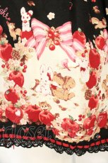 画像5: BABY,THE STARS SHINE BRIGHT / Pomme rouge〜うさぎとりすのりんごの森〜柄ジャンパースカートII  クロ O-26-07-01-062-BA-OP-OW-OS (5)