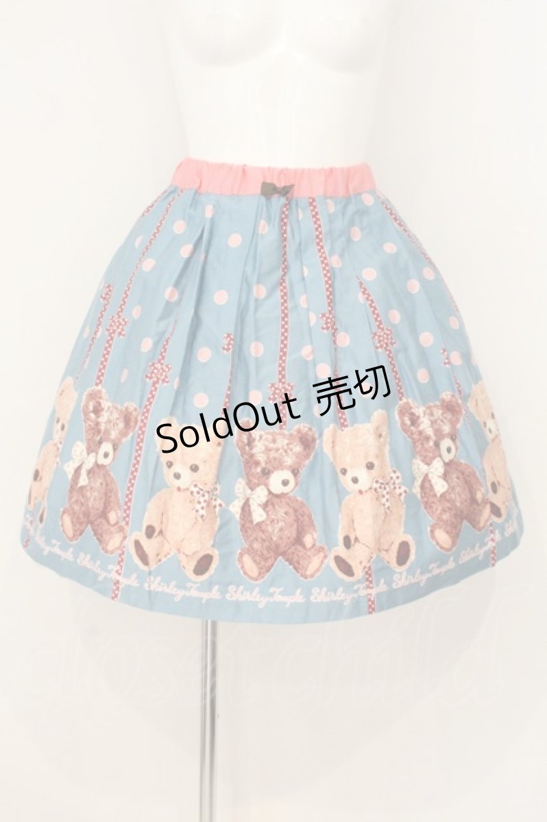 画像1: Shirley Temple / ベアーptスカート  ブルー O-26-07-01-068-ET-SK-IG-OS (1)
