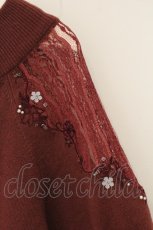 画像2: axes femme / 肩レースニットプルオーバー M アカ系 O-26-07-01-009-AX-TO-OW-OS (2)
