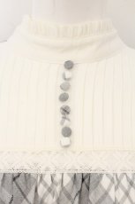 画像2: Hoshibako Works / 【路面店限定販売】リリアンヌ姉妹 チェックワンピース(ロング丈)  グレー O-26-07-01-070-LO-OP-OW-OS (2)