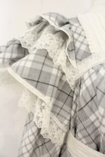 画像3: Hoshibako Works / 【路面店限定販売】リリアンヌ姉妹 チェックワンピース(ロング丈)  グレー O-26-07-01-070-LO-OP-OW-OS (3)