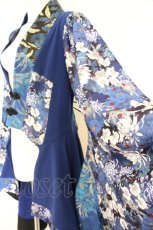 画像3: Qutie Frash / サイドロング着物カーデ  ブルー O-26-07-01-2005-QU-TO-OW-OS (3)