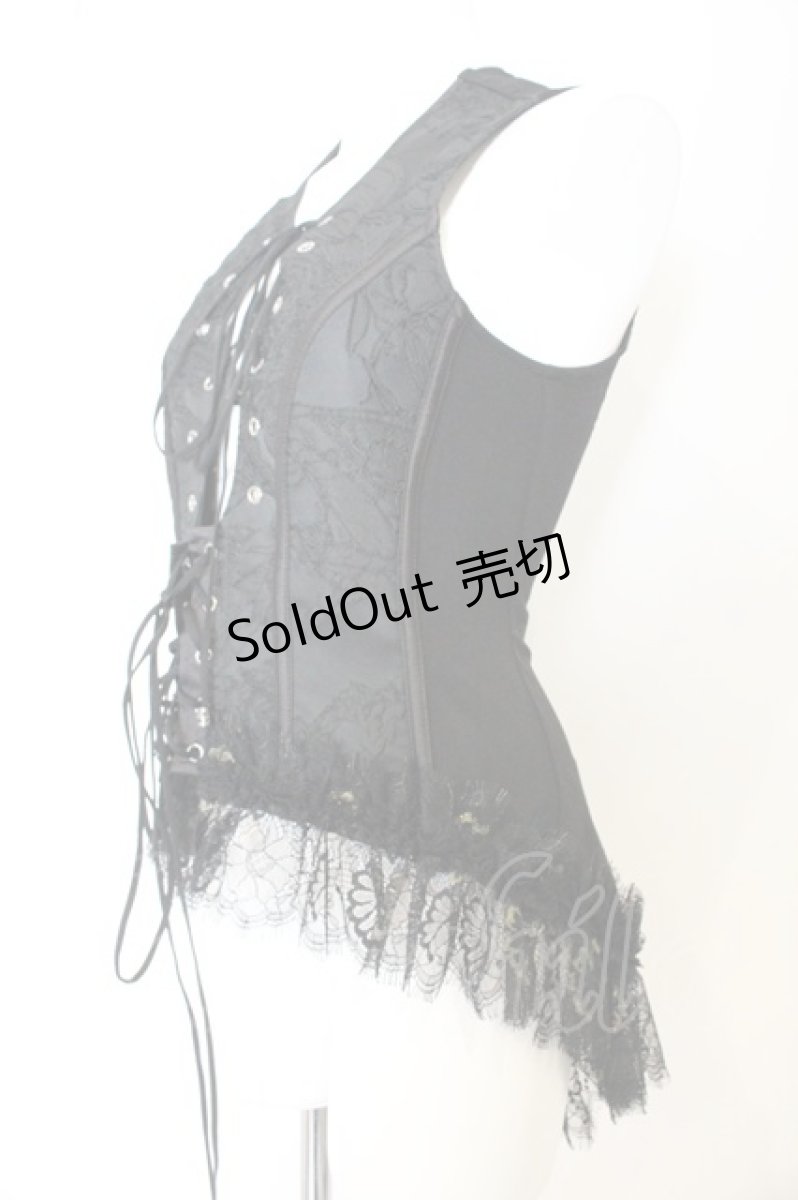 画像2: Qutie Frash / 2026年プレミアム5点セット〜黒煌〜コルセットベスト  ブラック O-26-07-01-2007-QU-TO-OW-OS (2)