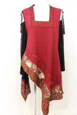 画像1: Qutie Frash / 着物チュニック  レッド O-26-07-01-2012-QU-OP-OW-OS (1)