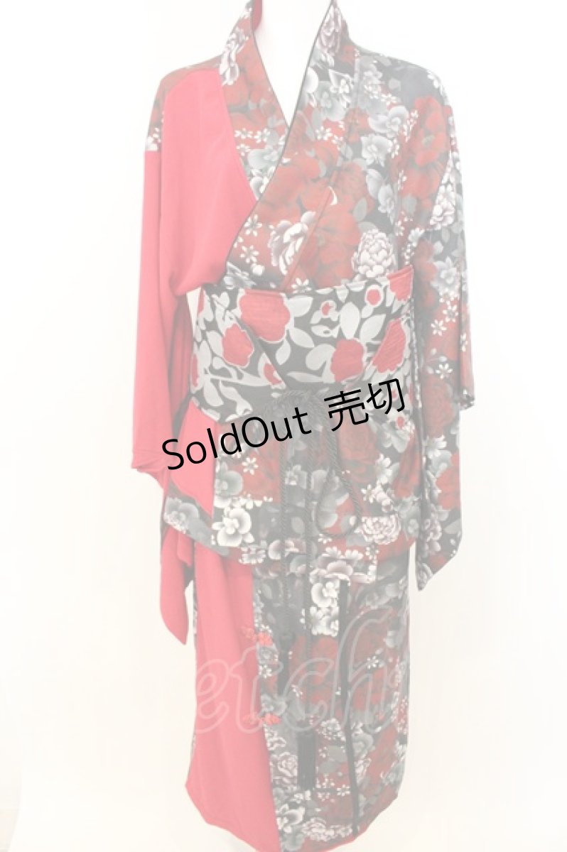 画像1: Qutie Frash / 2025 浴衣3点SET  レッド O-26-07-01-2013-QU-OP-OW-OS (1)