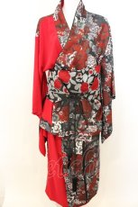 画像1: Qutie Frash / 2025 浴衣3点SET  レッド O-26-07-01-2013-QU-OP-OW-OS (1)