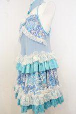 画像3: Qutie Frash / 和柄ホルターワンピ  サックス O-26-07-01-2020-QU-OP-OW-OS (3)
