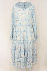 画像7: alcali / キャットローズプリントロングワンピース  サックス O-26-07-01-079-LO-OP-OW-OS (7)