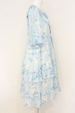 画像4: alcali / キャットローズワンピース  サックス O-26-07-01-081-LO-OP-OW-OS (4)