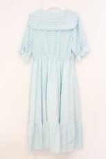 画像3: m petit by misako / TT*Mギンガムチェック半袖ワンピース LL サックス O-26-07-01-084-LO-OP-OW-OS (3)
