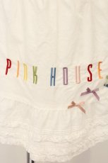 画像2: PINK HOUSE / リボンいっぱいロゴ刺繍入りエプロン  シロ O-26-07-01-086-LO-SK-OW-OS (2)