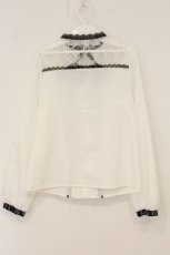 画像4: DearMyLove / ゴシックレースハートベルトブラウス M シロ×クロ O-26-07-01-094-GO-BL-IG-OS (4)