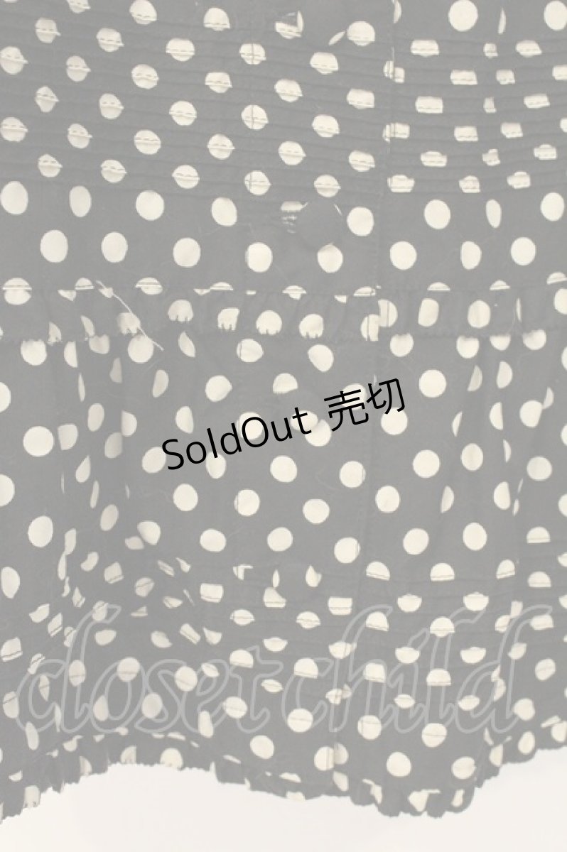 画像2: INGEBORG / 裾タックフリル水玉スカート  黒 O-26-07-01-026-LO-SK-IG-OS (2)