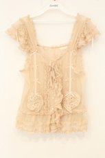 画像1: PINK HOUSE / グレースフルハートレースチュールベスト  ピンク O-26-07-01-027-LO-TO-IG-OS (1)