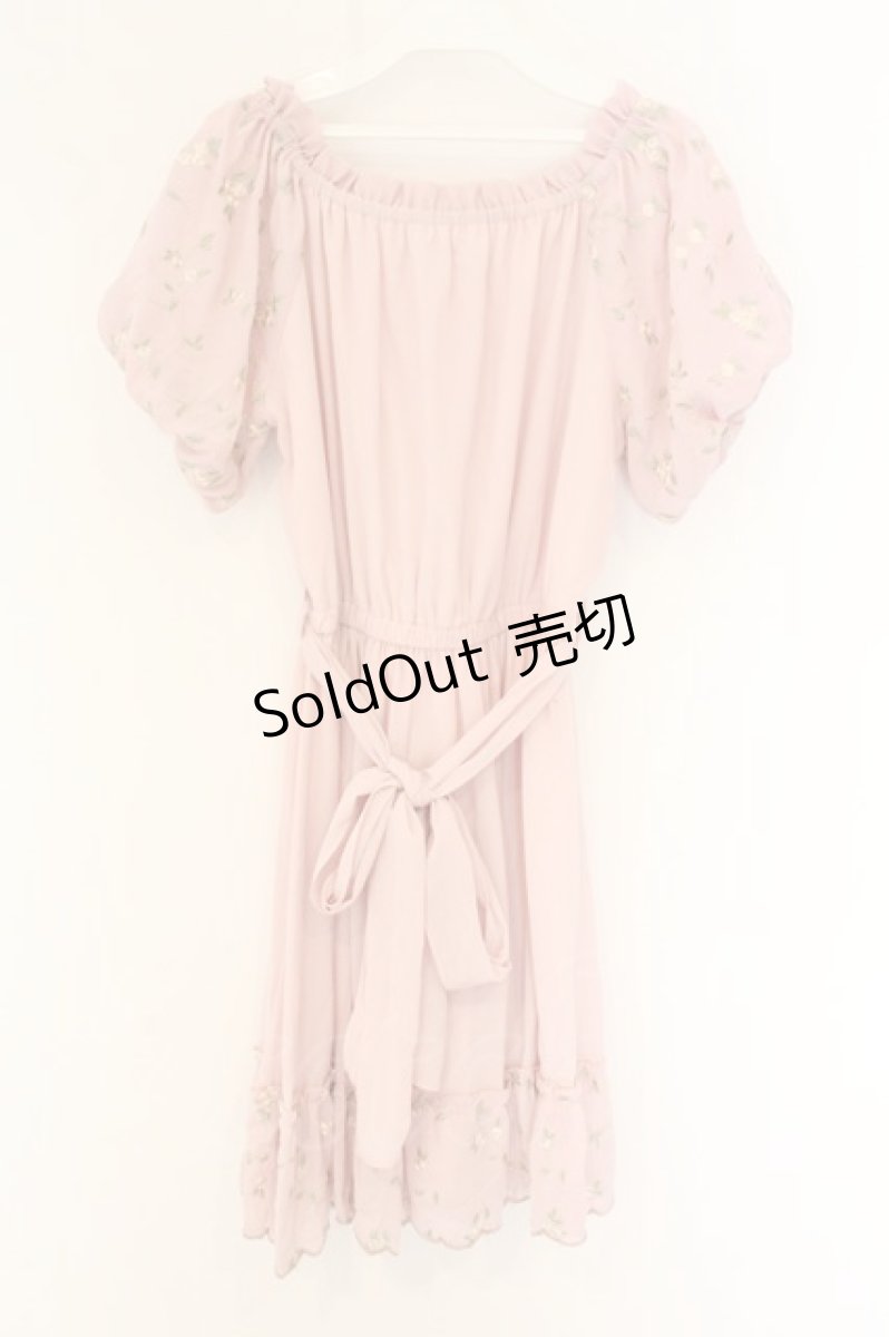 画像3: axes femme POETIQUE / ローズストライプワンピース M ピンク O-26-07-02-034-AX-OP-OW-OS (3)