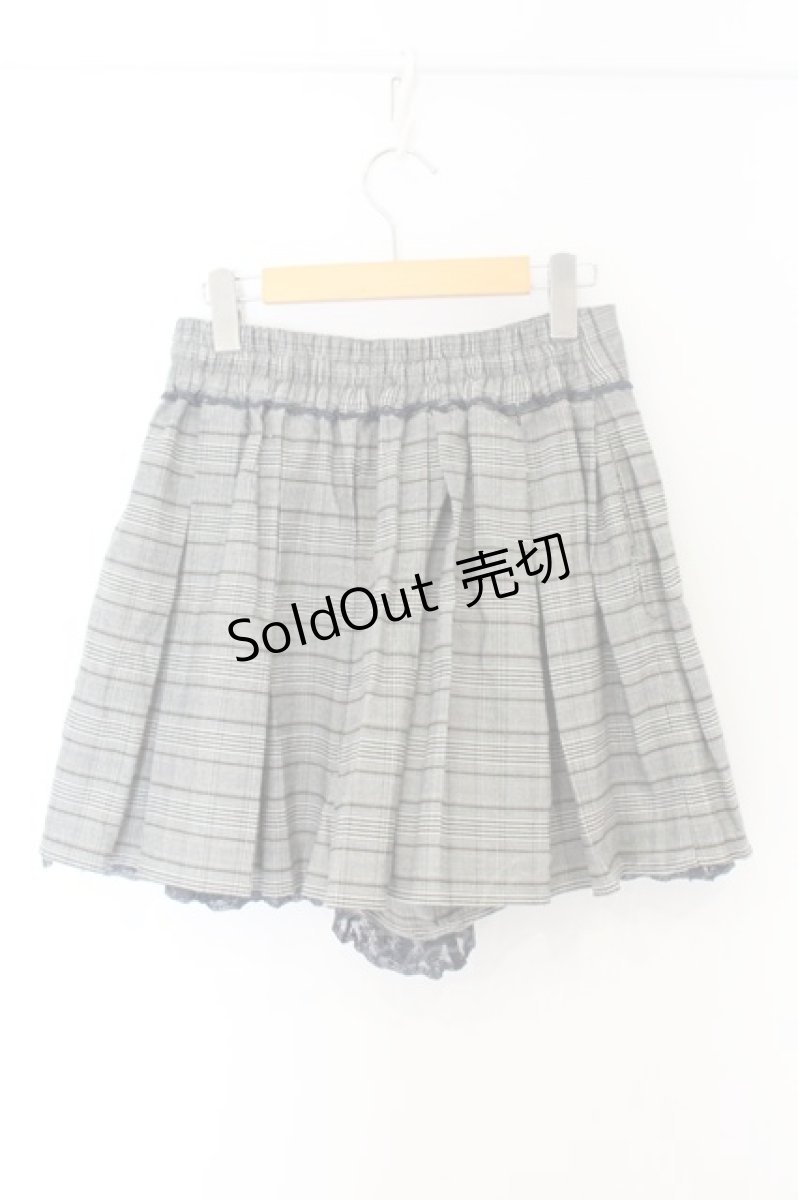 画像3: axes femme / グレンチェック柄スカパン M グレー O-26-07-02-005-AX-PA-OW-OS (3)