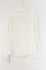 画像3: an another angelus / ローズ刺繍ショールカラーネクタイブラウス F オフシロ O-26-07-02-050-CA-BL-OW-OS (3)