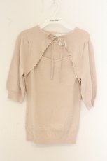 画像1: F&A / フロント開き5分袖ニットプルオーバー F ピンクベージュ O-26-07-02-063-CA-TO-OW-OS (1)