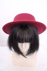 画像2: axes femme / 巻きバラカメオカンカン帽 57cm ワイン O-26-07-02-1006-AX-AC-OW-OS (2)