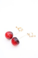 画像1: axes femme / チェリーモチーフイヤリングピアス  ワイン O-26-07-02-1011-AX-AC-OW-OS (1)