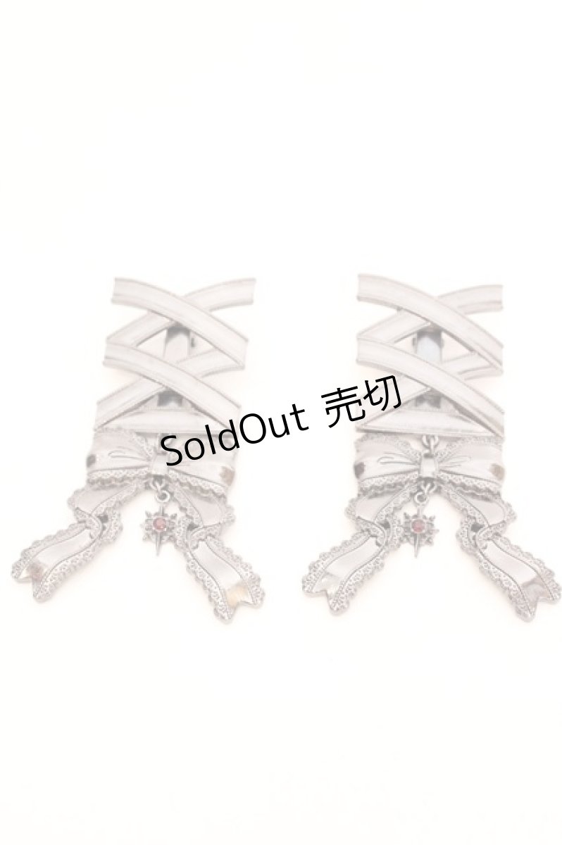 画像1: axes femme POETIQUE / レースアップヘアクリップ  シルバー O-26-07-02-1012-AX-AC-OW-OS (1)