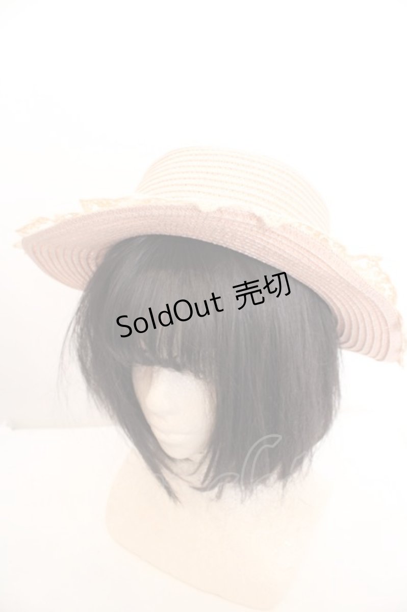 画像2: axes femme / 巻きバラレースカンカン帽 57.5cm ピンク O-26-07-02-1004-AX-AC-OW-OS (2)