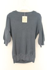画像3: F&A / フロント開き5分袖ニットプルオーバー  ブルー O-26-07-02-074-CA-TO-IG-OS (3)